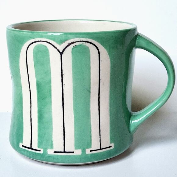 Anthropologie Colorway Mia Hand-Painted Monogram Mug – Choose Letter K, M or R - Picture 8 of 16
